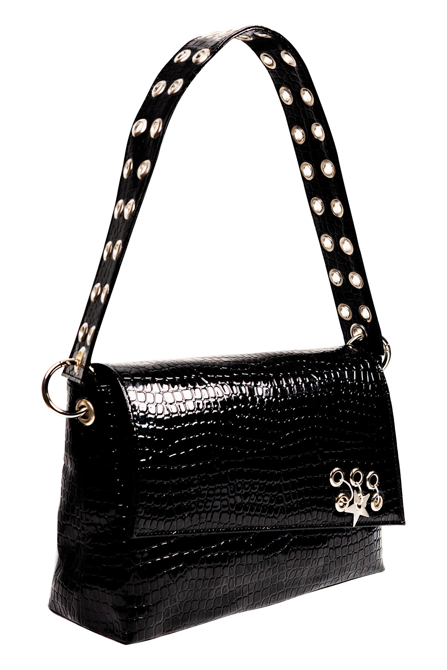 Elvia Bag Croc Negro