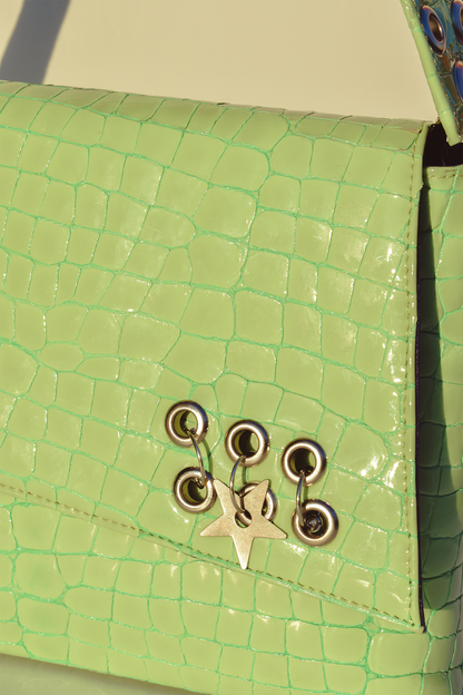 Elvia Bag Croc Verde Pistache