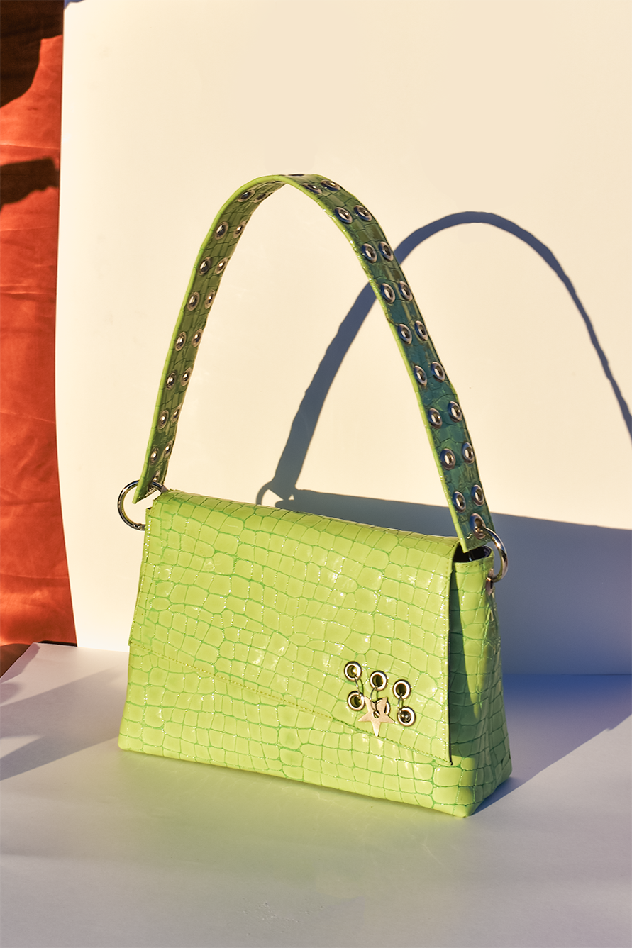 Elvia Bag Croc Verde Pistache